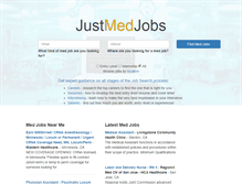 Tablet Screenshot of justmedjobs.com